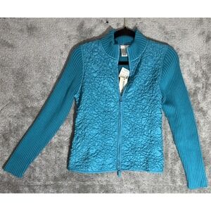NWT Peter Martin PS‎ Aqua Sweater Jacket